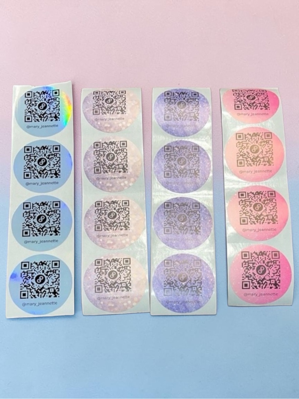 100 Custom Closet QR Code Stickers